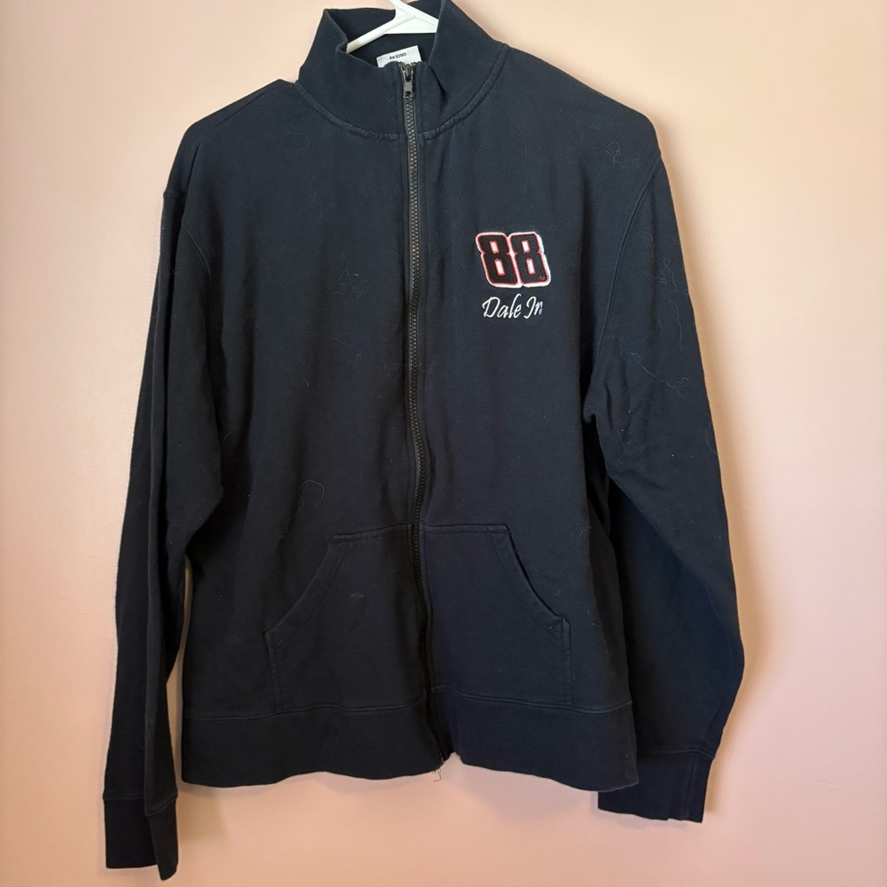 💫Chase Authentics Dale Earnhardt Jr Black Zip-Up Hoodie